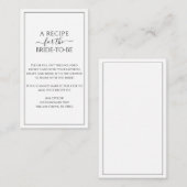 D'accompagnement Carte d'insertion de demande de recette minimalist (Devant / Derrière)