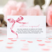 D'accompagnement Carte d'insertion de demande de tenue à nœud rose