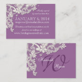 D'accompagnement Carte d'insertion de dentelle de style vintage (Devant / Derrière)