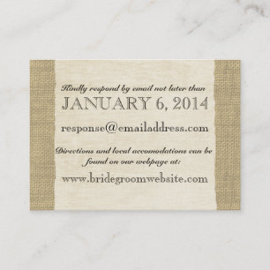 D'accompagnement Carte d'insertion de dentelle vintage et de burlap