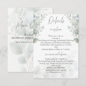 D'accompagnement Carte d'insertion de détails de mariage à feuille (Devant / Derrière)