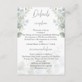 D'accompagnement Carte d'insertion de détails de mariage à feuille (Devant)