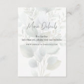 D'accompagnement Carte d'insertion de détails de mariage à feuille (Dos)