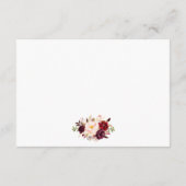 D'accompagnement Carte d'insertion de détails de mariage floral de  (Dos)