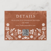 D'accompagnement Carte d'insertion de détails de mariage mexicain e (Devant)