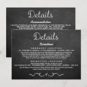 D'accompagnement Carte d'insertion de détails mariage | Tableau de (Devant / Derrière)
