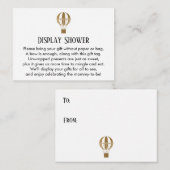 D'accompagnement Carte d'insertion de douche d'affichage à air chau (Devant / Derrière)