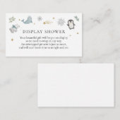 D'accompagnement Carte d'insertion de douche d'affichage Baby showe (Devant / Derrière)
