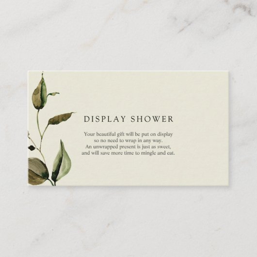 D'accompagnement Carte d'insertion de douche d'affichage Baby showe (Devant)