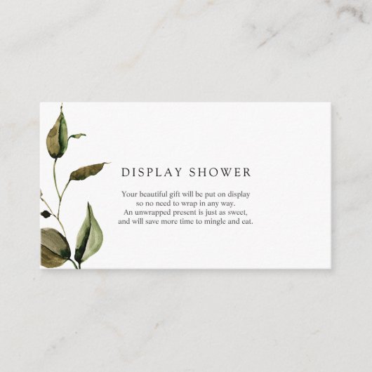 D'accompagnement Carte d'insertion de douche d'affichage Baby showe (Devant)