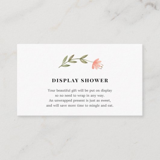 D'accompagnement Carte d'insertion de douche d'affichage pour bébé (Devant)