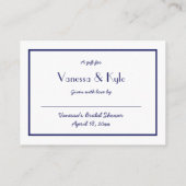 D'accompagnement Carte d'insertion de douche de la Marine White Dis (Dos)