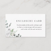 D'accompagnement Carte d'insertion de douche nuptiale florale blanc (Devant)
