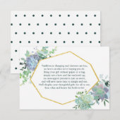 D'accompagnement Carte d'insertion de Fête des mariées Succulente (Devant / Derrière)