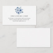 D'accompagnement Carte d'insertion de fleurs bleues à l'aquarelle (Devant / Derrière)