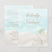 D'accompagnement Carte d'insertion de la réception de plage tropica (Devant / Derrière)