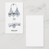 D'accompagnement Carte d'insertion de lingerie de mariage (Devant / Derrière)