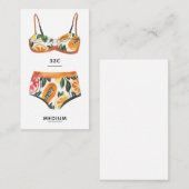 D'accompagnement Carte d'insertion de lingerie de plage (Devant / Derrière)