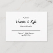 D'accompagnement Carte d'insertion de mariage à afficher blanc + ét (Dos)