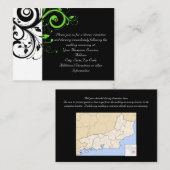D'accompagnement Carte d'insertion de Mariage à balayage noir/blanc (Devant / Derrière)