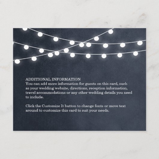 D'accompagnement Carte d'insertion de Mariage à chaîne bleue de min (Devant)