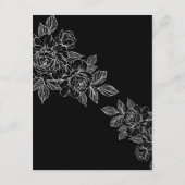 D'accompagnement Carte d'insertion de mariage aux pivoines noir et  (Dos)