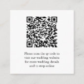 D'accompagnement Carte d'insertion de mariage avec code QR scannabl (Dos)