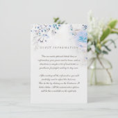 D'accompagnement Carte d'insertion de Mariage bleu clair Boho Flora (Debout devant)