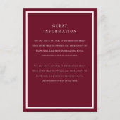 D'accompagnement Carte d'insertion de mariage Brushed Overlay (Devant)