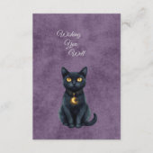 D'accompagnement Carte d'insertion de mariage Chat Noir Gothique Fa (Devant)