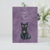 D'accompagnement Carte d'insertion de mariage Chat Noir Gothique Fa (Debout devant)