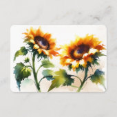 D'accompagnement Carte d'insertion de Mariage chrétien de tournesol (Dos)