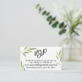 D'accompagnement Carte d'insertion de Mariage de feuillage vert de  (Debout devant)