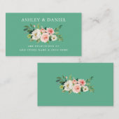 D'accompagnement Carte d'insertion de Mariage de Neo Mint rose Flor (Devant / Derrière)