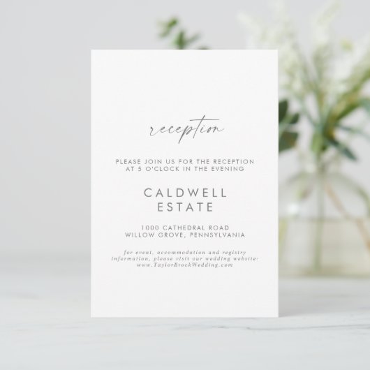 D'accompagnement Carte d'insertion de mariage de script d'argent mo (Debout devant)