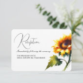 D'accompagnement Carte d'insertion de Mariage de tournesol jaune (Debout devant)