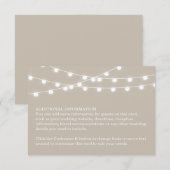 D'accompagnement Carte d'insertion de Mariage de voyants de chaîne  (Devant / Derrière)