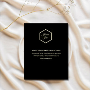 D'accompagnement Carte d'insertion de mariage élégante noir or