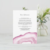 D'accompagnement Carte d'insertion de mariage en agate aquarelle |  (Debout devant)