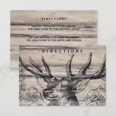 D'accompagnement Carte d'insertion de Mariage en bois rustique (Devant / Derrière)