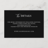 D'accompagnement Carte d'insertion de mariage minimal noir et blanc (Devant)