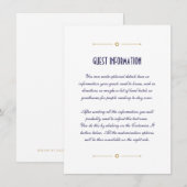 D'accompagnement Carte d'insertion de Mariage nautique blanche (Devant / Derrière)