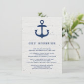 D'accompagnement Carte d'insertion de Mariage nautique rustique / M (Debout devant)