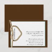 D'accompagnement Carte d'insertion de Mariage occidental de noeud d (Devant / Derrière)