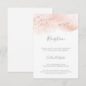 D'accompagnement Carte d'insertion de mariage rose Gold Watercolor (Devant / Derrière)
