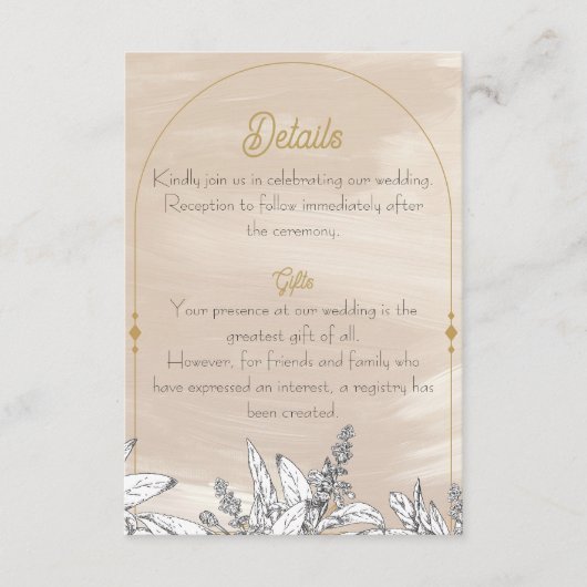D'accompagnement Carte d'insertion de mariage rose pastel (Devant)