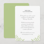 D'accompagnement Carte d'insertion de mariage Secret Garden - Vert (Devant / Derrière)