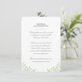 D'accompagnement Carte d'insertion de mariage Secret Garden - Vert (Debout devant)