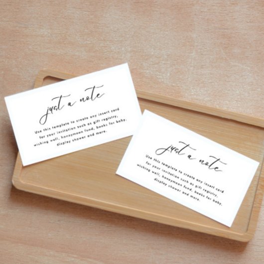 D'accompagnement Carte d'insertion de mariage Simple Juste un mot