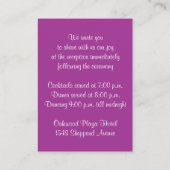 D'accompagnement Carte d'insertion de Mariage Whimsical | Floraux d (Dos)